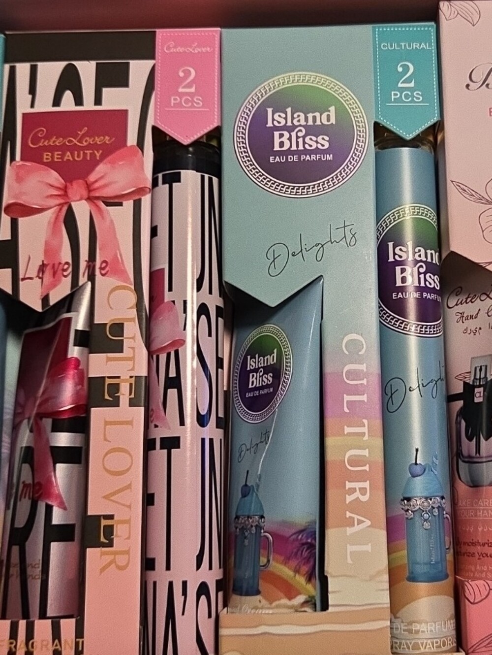 Cute Lover Set Of 3 Women’s Fragrance & Lotion Beauty Packs.
